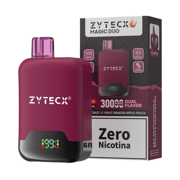 Vaper Desechable Zytecx Doble sabor 30.000 Pufs Coco Cracy y Fruit Dragon Apple Pear