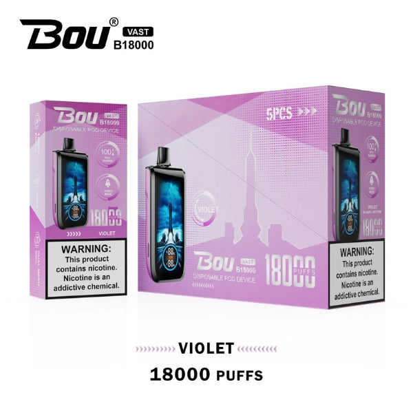 Bou VAST B1800 Violet 0% Nic.