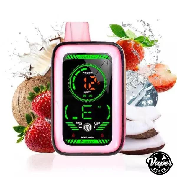 Vaper Desechable Muss Cyber Flex 25000 Puffs Strawberry Coconut 0% Nic Vaper Stock Vaper Desechable Muss Cyber Flex 25000 Puffs Strawberry Coconut 0% Nic Vaper Stock