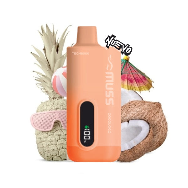 Vaper Desechable Muss Tech 8000 Puffs Coco Loco 0% Vaper Stock Vaper Desechable Muss Tech 8000 Puffs Coco Loco 0% Vaper Stock