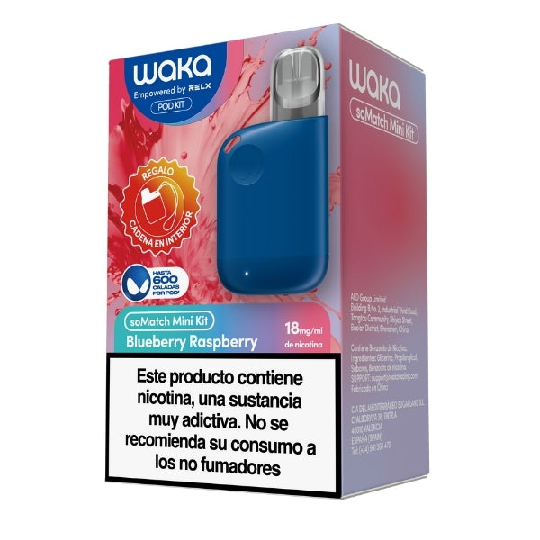 Waka Vape SoMatch Mini Kit Blueberry RaspBerry 600 Puff 18mg