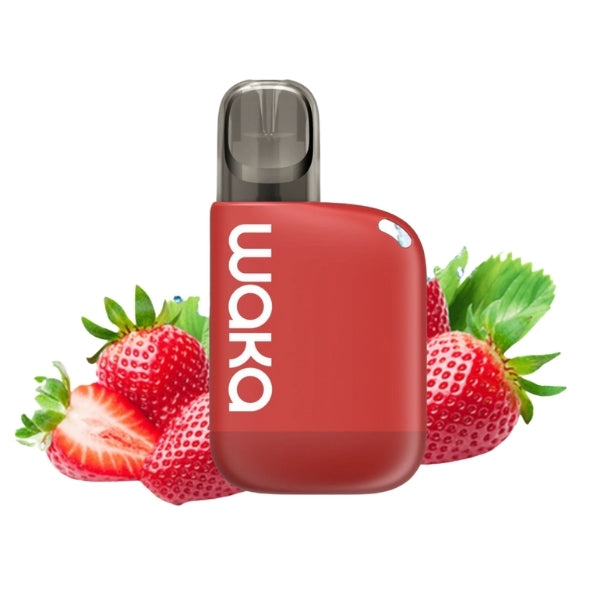 Waka Vape SoMatch Mini Kit Strawberry Scoop 600 Puff 18mg  Vaper Stock