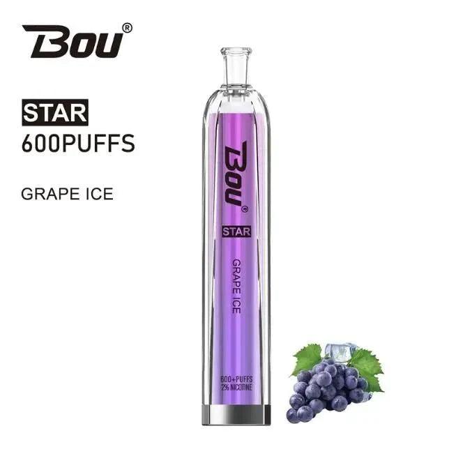 Comprar Vaper Desechable Bou Star Grape Ice con nicotina