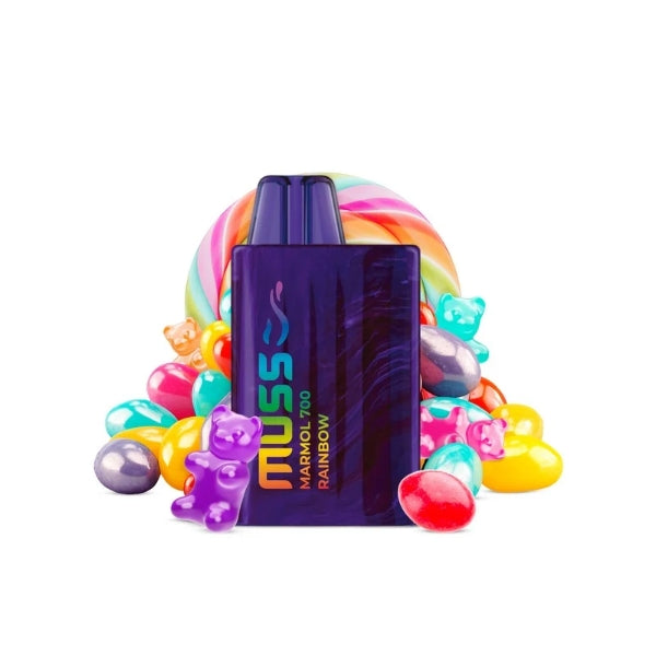 Comprar Vaper Desechable Muss Marmol 700 Puffs Rainbow con nicotina