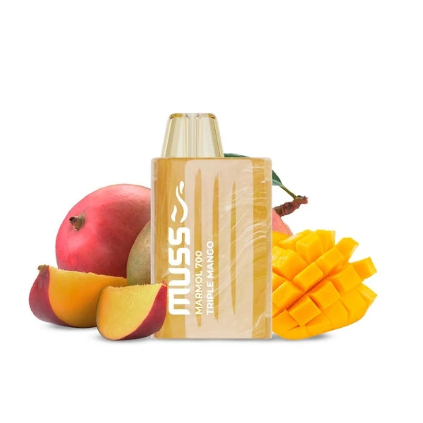 Comprar vaper desechable Muss Marmol 700 Puff Triple Mango con nicotina