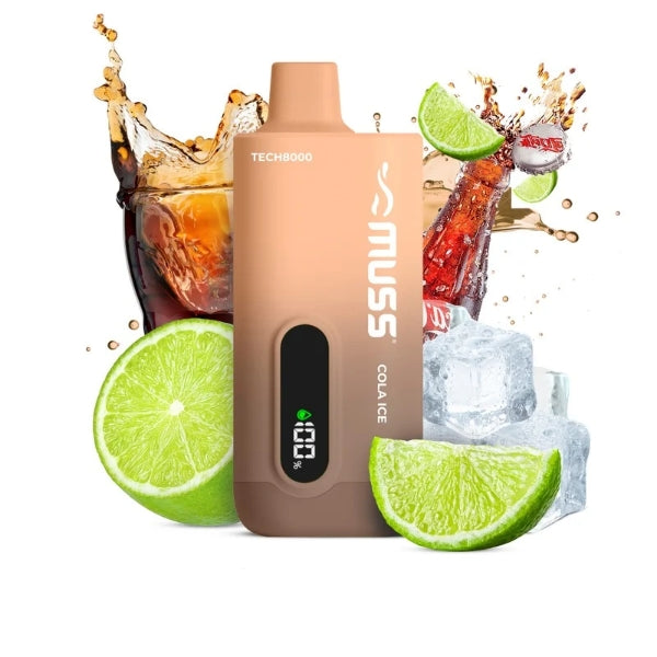 Vaper Desechable Muss Tech 8000 Puffs Cola Ice  sin nicotina