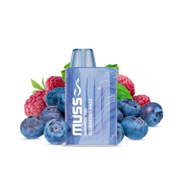 Vaper desechable Muss Marmol 700 Puffs Blueberry Razzv con nicotina