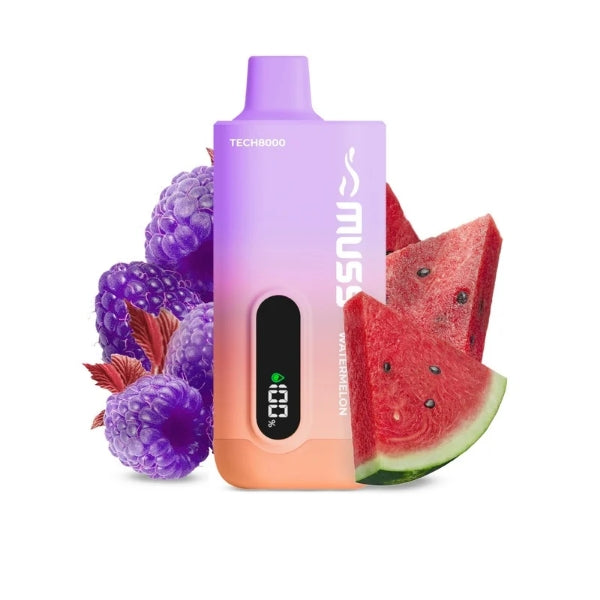 Vaper desechable Muss Tech 8000 Puffs Raspberry Watermelon sin nicotina