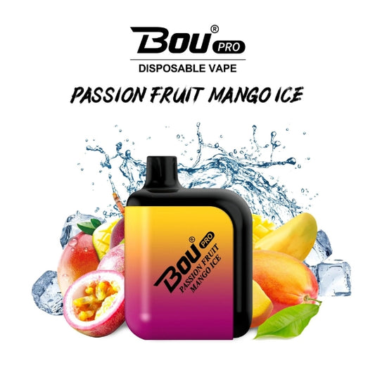 Compar Vaper Desechable Bou Pro 7000 Pluffs Pasión Fruit Mango ice sin nicotina