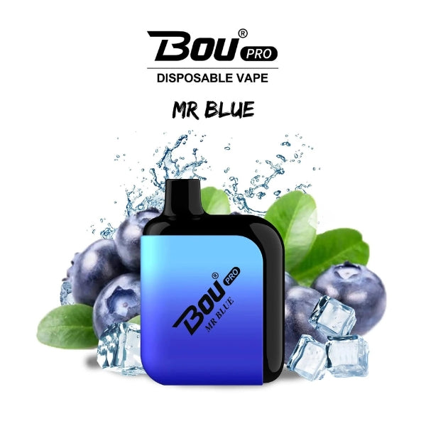 Vaper desechable Bou Pro 7000 Puffs MR Blue sin nicotina