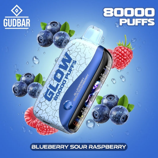 GudBar Glow 80000 Puffs – Blueberry Sour Raspberry
