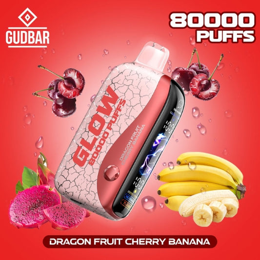 GudBar Glow 80000 Puffs – Dragon Fruit Banana Cherry