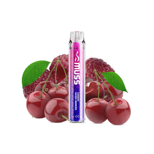 Comprar Vaper Desechable Muss Crystal 800 Puffs Sabor Cherry Mixed Berries con nicotina