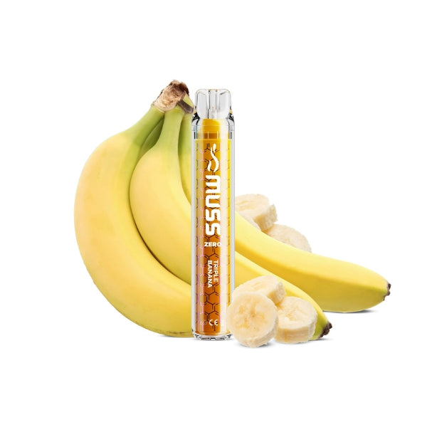 Comprar Vaper Desechable Muss Crystal 800 Puffs Sabor Triple Banana Sin Nicotina