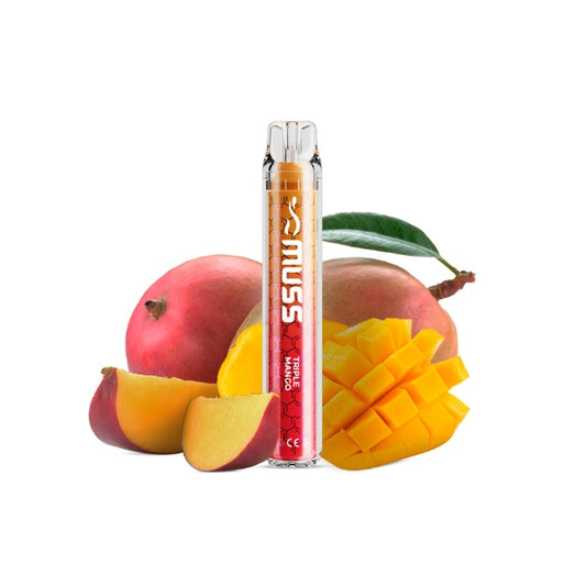 Comprar Vaper Desechable Muss Crystal 800 Puffs Sabor Triple Mango con nicotina