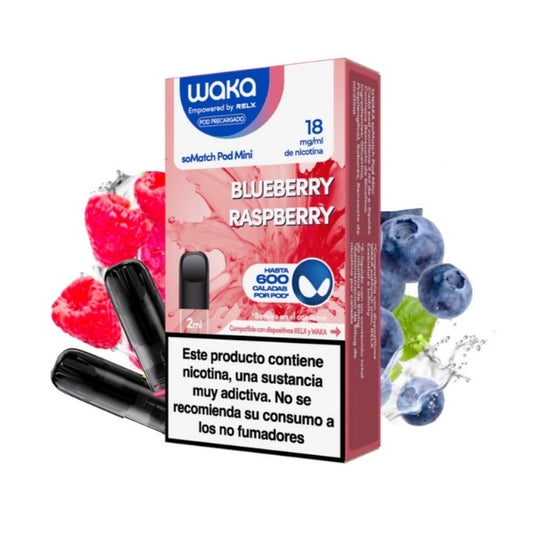 Waka Vaper SoMatch Mini Capsulas Blueberry Raspberry 18mg