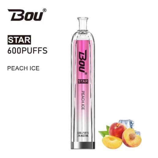 Comprar Vaper  Desechable Bou Star 600 puffs Peach Ice con nicotina