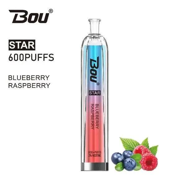 Comprar Vaper Desechable Bou Star Blueberry Raspberry con nicotina