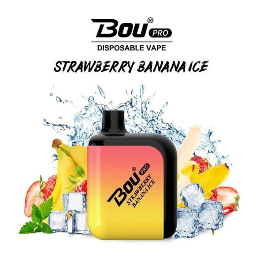 Comprar vaper desechable Bou Pro 7000 Puff Strawberry Banana ice sin nicotina