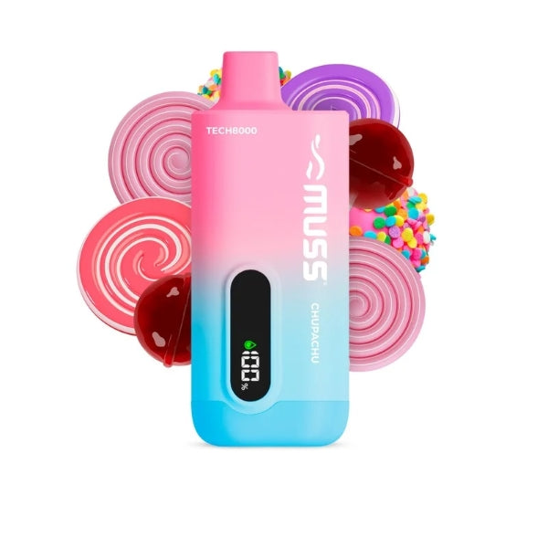 Comprar vaper desechable Muss Tech 8000 Puffs Chupachu sin nicotina 
