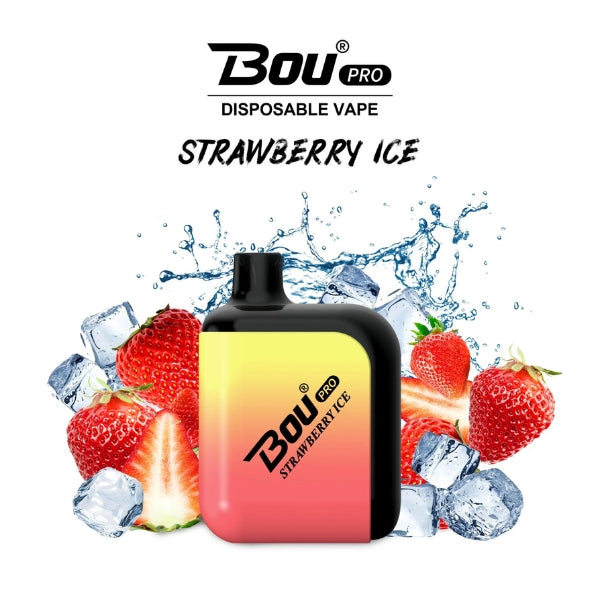 Vaper Desechable Bou Pro 7000 Puffs Strawberry Ice sin nicotina