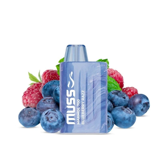 Vaper desechable Muss Marmol 700 Puffs Blueberry Razzv con nicotina