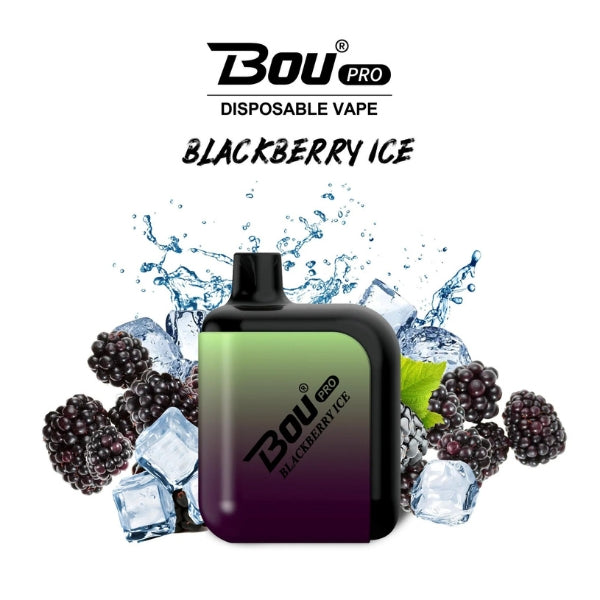 comprar vaper desechable Bou Pro 7000 Puff Black Berry ice sin nicotina