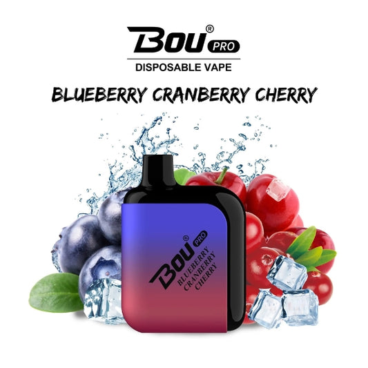 comprar vaper desechable Bou Pro 7000 Puffs Blueberry Cranberry Cherry sin nicotina