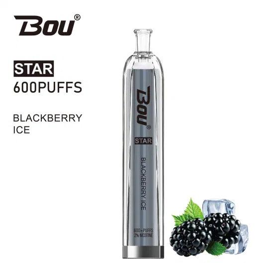 comprar vaper desechable Bou Star 600 BlackBerry Ice con nicotina